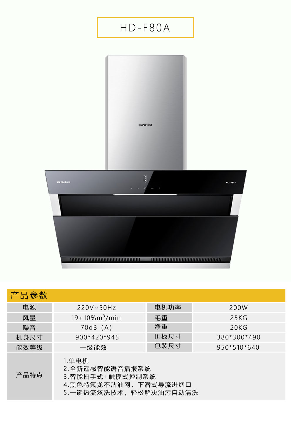 新品季|華動新品HD-F80A雙風道吸油煙機震撼上市！